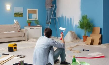 preparar casa para ayudar a pintores