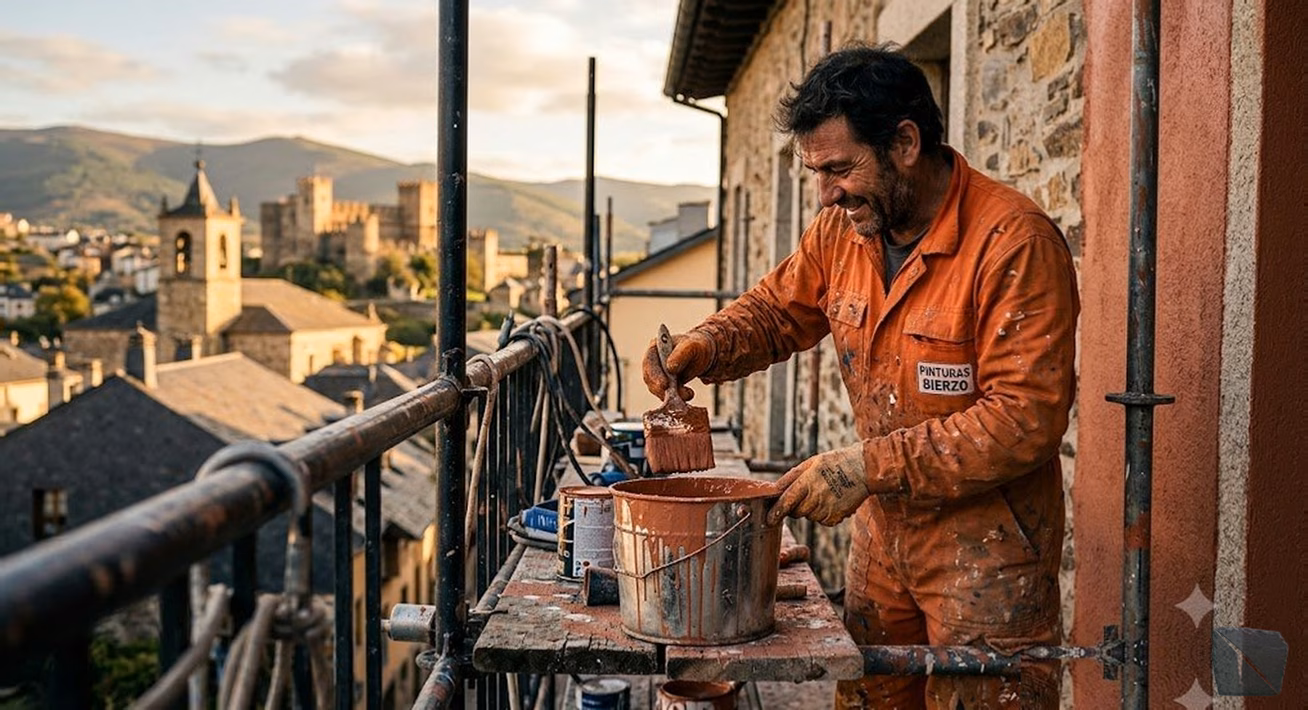 Revisión del estado de fachada antes de pintar — diagnóstico de humedades y grietas en edificio del Bierzo